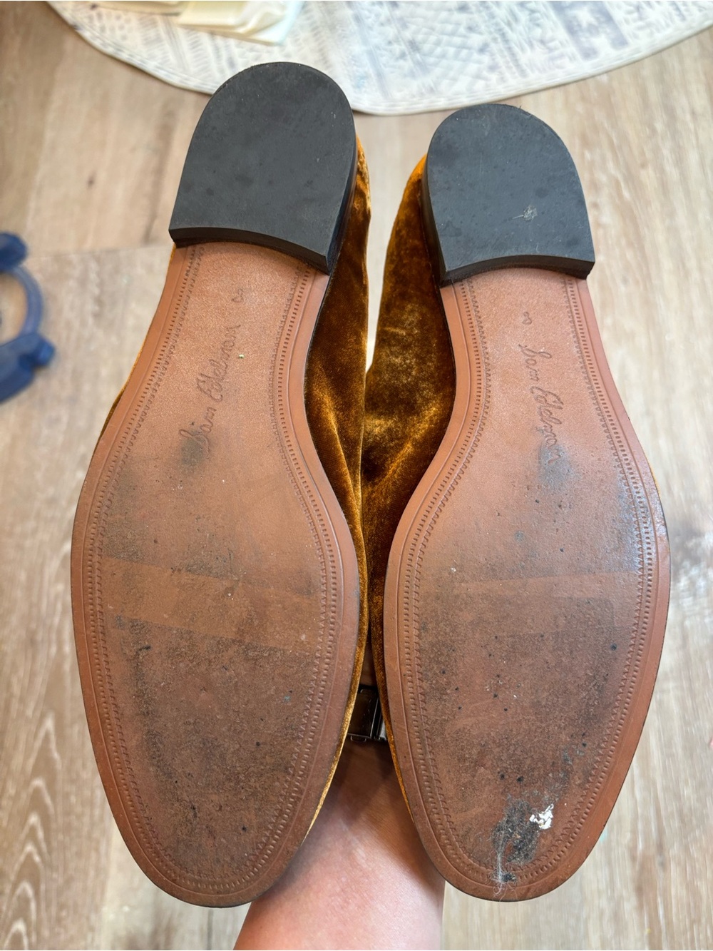Women’s Velvet Loafers in Brown with Metal Bit - Picture 5 of 8